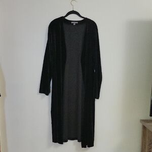 Jessica London Black Velvet Cardigan 2X Excellent Condition